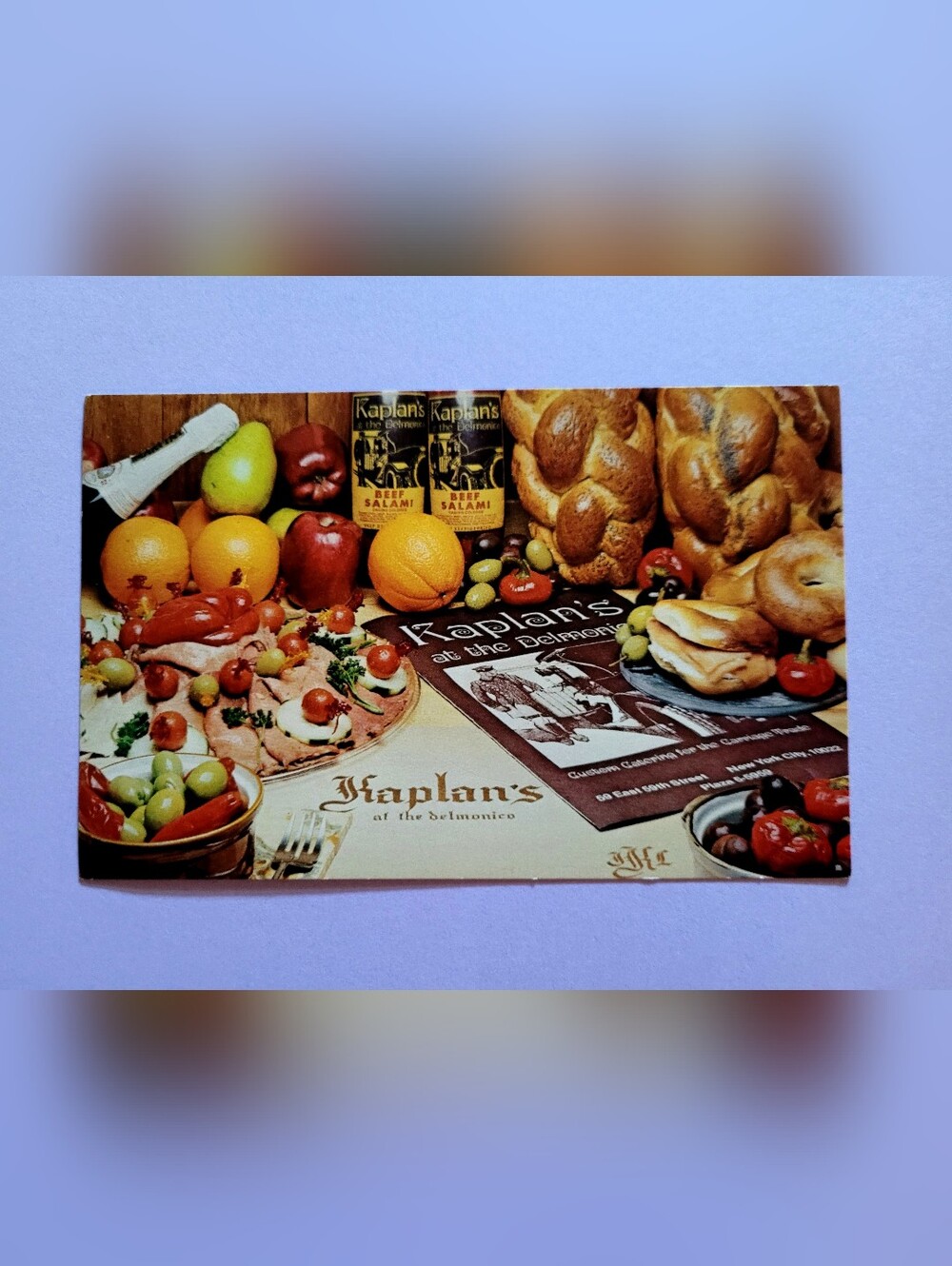 KAPLAN'S DELI AT THE DELMONICO IN NEW YORK CITY RARE VINTAGE POSTCARD